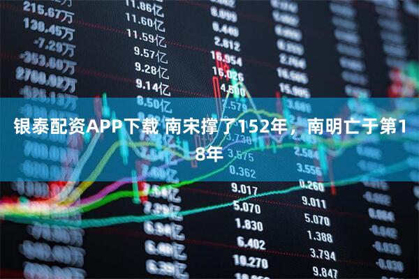 银泰配资APP下载 南宋撑了152年，南明亡于第18年